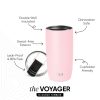 Voyager Tumbler with Clear Flip Lid & Straw - Image 2