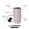 Voyager Tumbler with Clear Flip Lid & Straw - Image 2