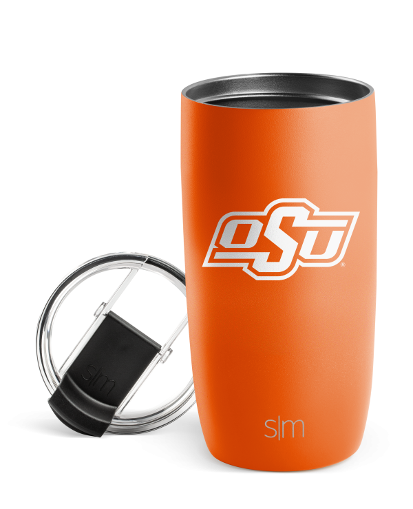 Collegiate Voyager Tumbler with Clear Flip Lid & Straw