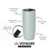 Voyager Tumbler with Clear Flip Lid & Straw - Image 2