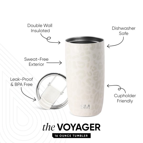 Voyager Tumbler with Clear Flip Lid & Straw - Image 2