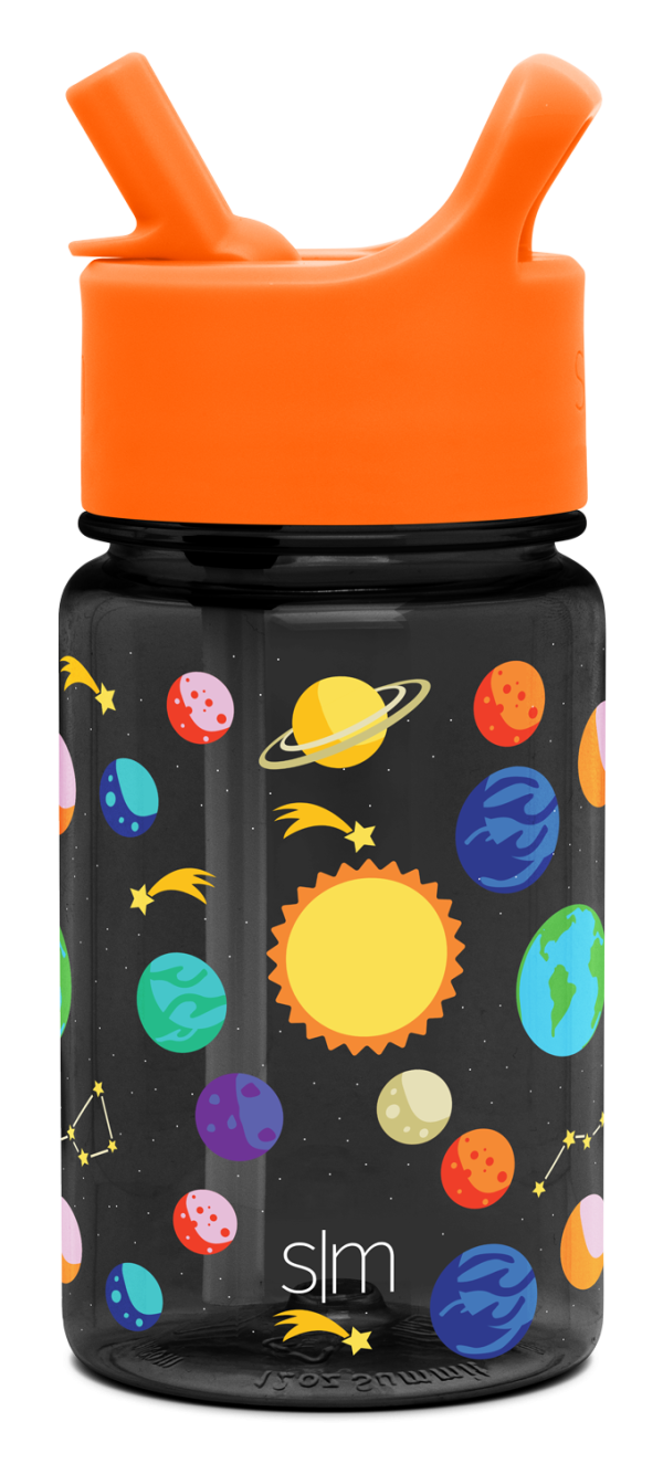 Summit Kids Plastic Water Bottle with Straw Lid