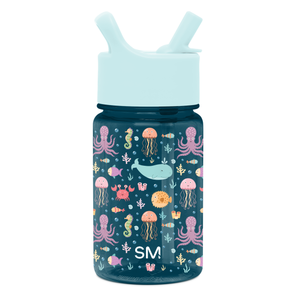 Summit Kids Plastic Water Bottle with Straw Lid