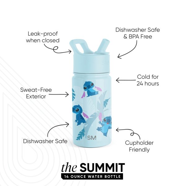 Summit Kids Water Bottle with Straw Lid - Image 2