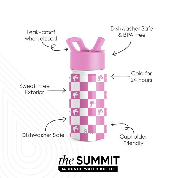 Summit Kids Water Bottle with Straw Lid - Image 2