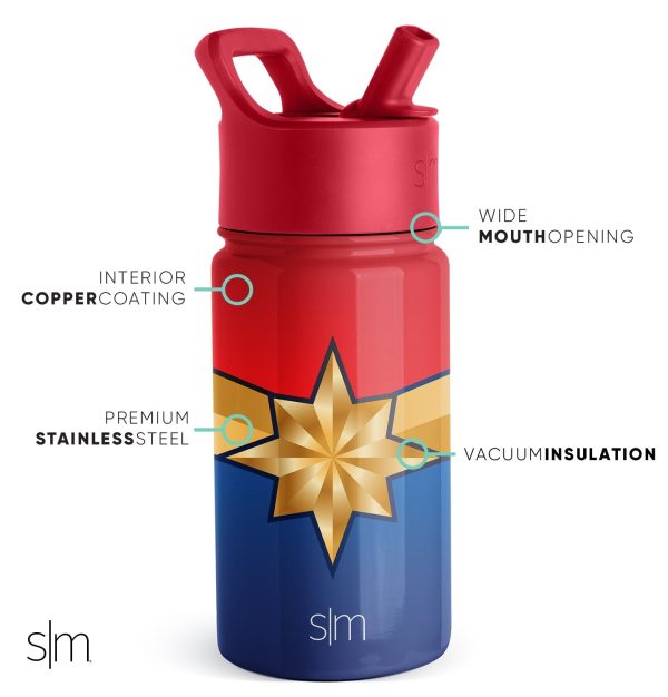 Summit Kids Water Bottle with Straw Lid - Image 2