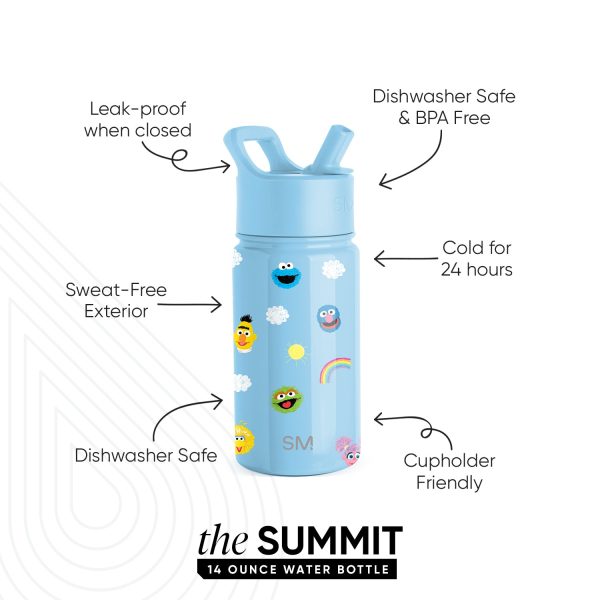 Summit Kids Water Bottle with Straw Lid - Image 2