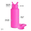 Summit Water Bottle with Straw Lid and Chug Lid - Image 2