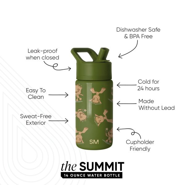 Summit Kids Water Bottle with Straw Lid - Image 2