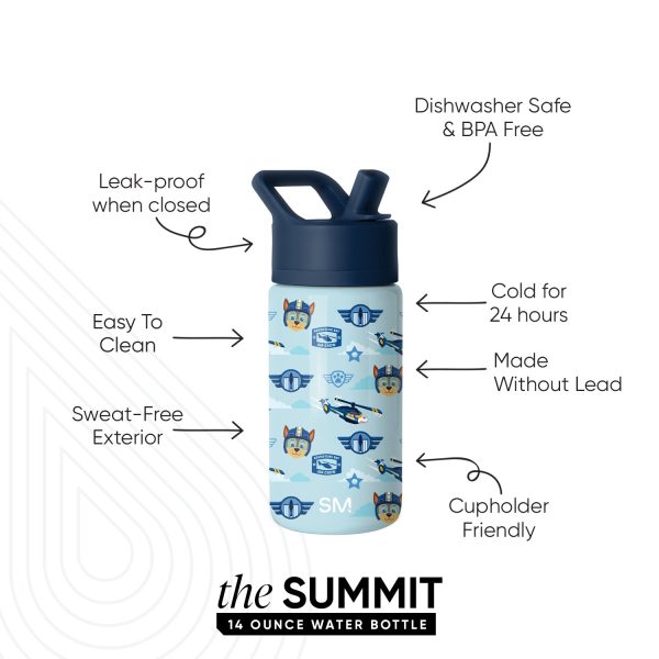 Summit Kids Water Bottle with Straw Lid - Image 2