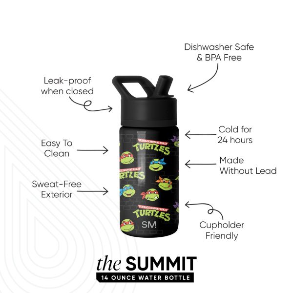 Summit Kids Water Bottle with Straw Lid - Image 2