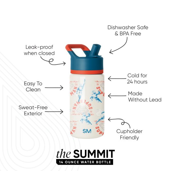 Summit Kids Water Bottle with Straw Lid - Image 2