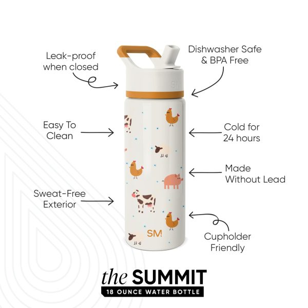 Summit Kids Water Bottle with Straw Lid - Image 2