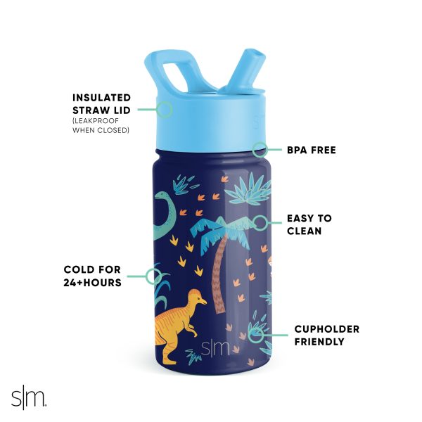 Summit Kids Water Bottle with Straw Lid - Image 2