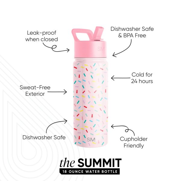 Summit Kids Water Bottle with Straw Lid - Image 2